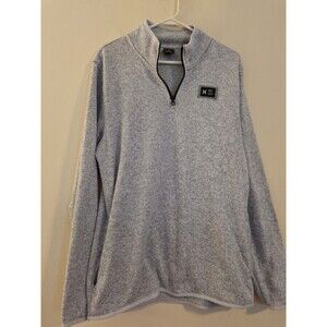 Hurley Men's Size Large Light Gray 1/4 Zip Mesa‎ Ridgeine Pullover Sweatshirt
